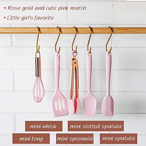 5-Piece Mini Silicone Kitchen Utensil Set for Kids Baking and Cooking