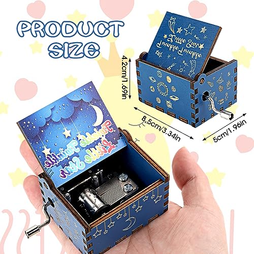 Engraved Wooden Hand Crank Music Box - Twinkle Twinkle Little Star