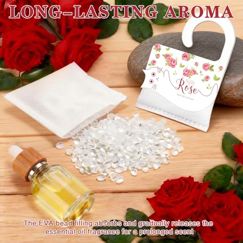 13-Pack Rose Scented Sachets - Long Lasting Air Freshener for Closets & Drawers
