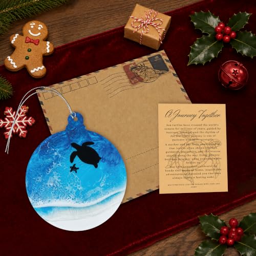 Kingduhu Turtle Ornament - Two Sea Turtles Décor Gift for Women, Coastal Christmas 2026 (Variation: Turtle Ornament)