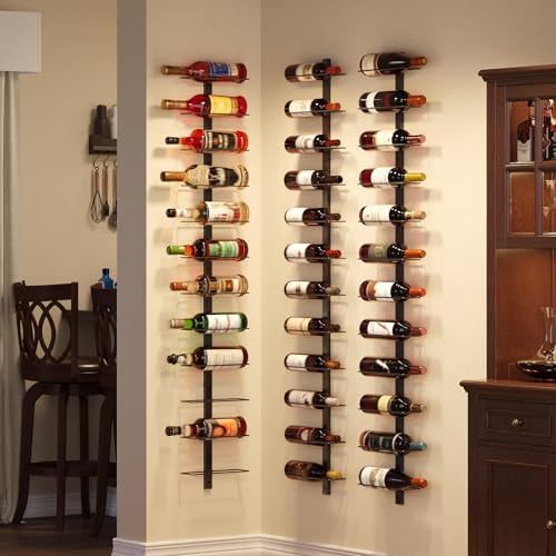 12-Bottle Wall-Mounted Wine Rack – Detachable Metal Storage Organizer