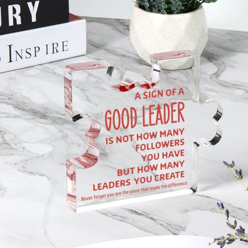 Thank You Leader Gift - Bosses Day Desk Sign for Leader, Supervisor