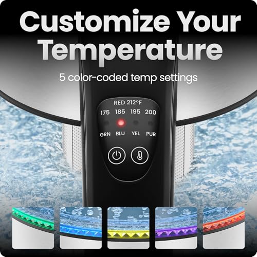 Electric Glass Kettle with Temperature Control & Removable Tea Infuser - 1.8L