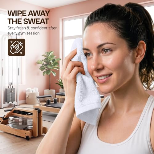 Utopia Towels 24 Pack Washcloths, 12x12 In, 100% Cotton, White