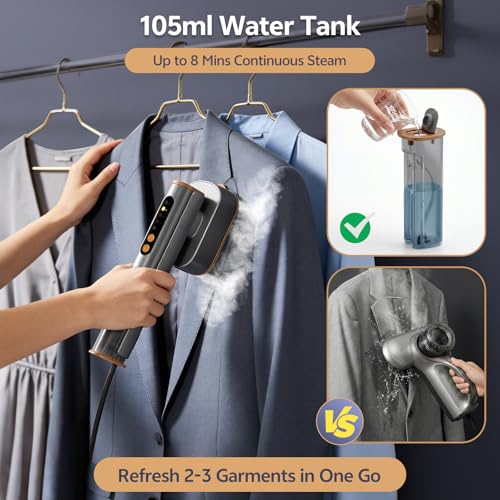 Dual Voltage Portable Travel Steamer and Handheld Garment Iron