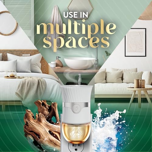 Plug-In Scented Oil Air Freshener Refills - Deep Blue Sea & Beach Wood, 4 Pack