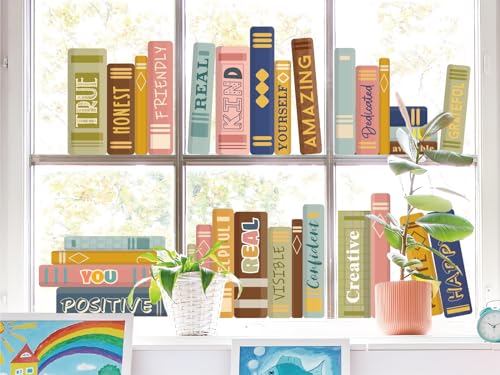 Boho Inspirational Window Clings - 6 Double-Sided Motivational Decals for Classroom & Nursery