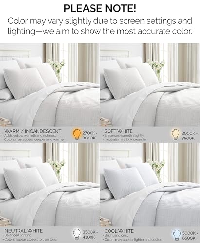 Southshore Fine Living Oversized King Quilt Set - White Coverlet & Shams