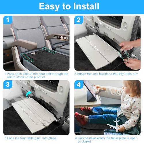 Toddler Airplane Bed and Seat Extender for Flights Travel Footrest