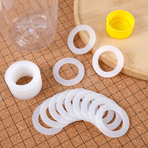 12-Pack Silicone Bottle Sealing Gaskets - 3.4cm Replacement O-Rings