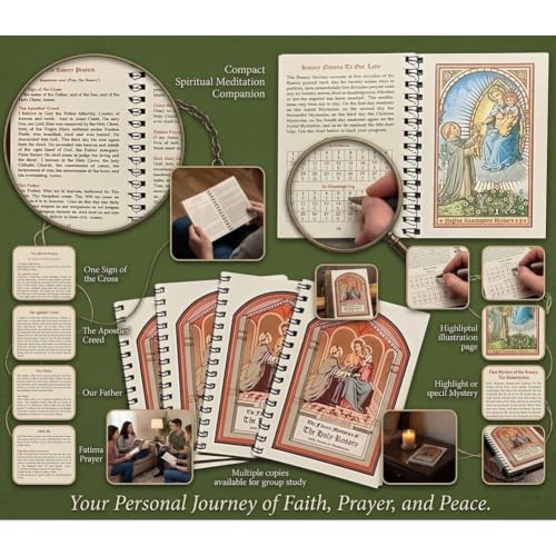 Catholic Rosary Meditation Booklet - Pocket Size Scriptural Prayer Guide