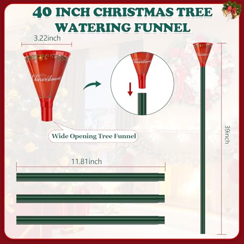 39-Inch Christmas Tree Watering Funnel - Adjustable Spill-Free Device