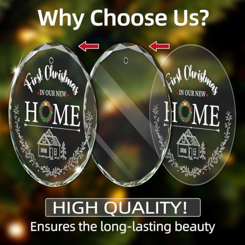 SICOHOME New Home Christmas Ornament 2026 - Housewarming Gift, Holiday Decor, Variation: Home a