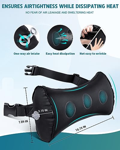 Inflatable Lumbar Pillow for Travel & Office Chair Support