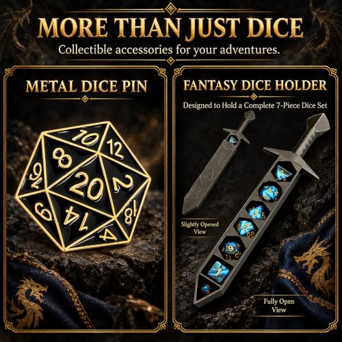 DND Dice Advent Calendar 2026 with Pocket Watch - RPG & Fantasy Gift Set