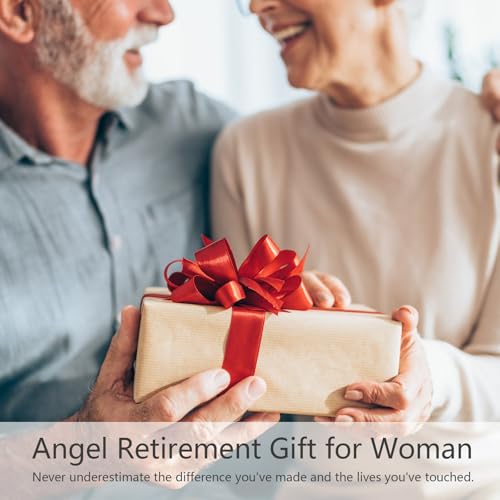 Retirement Angel Figurine Gift for Women, 5.5-Inch Hand-Painted Resin Keepsake