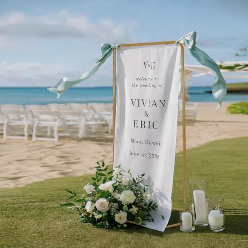 Adjustable Gold Easel Stand for Wedding Welcome Signs and Event Banners