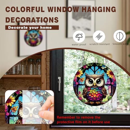 Owl Acrylic Window Hanging Ornament - Stylish Home Decor