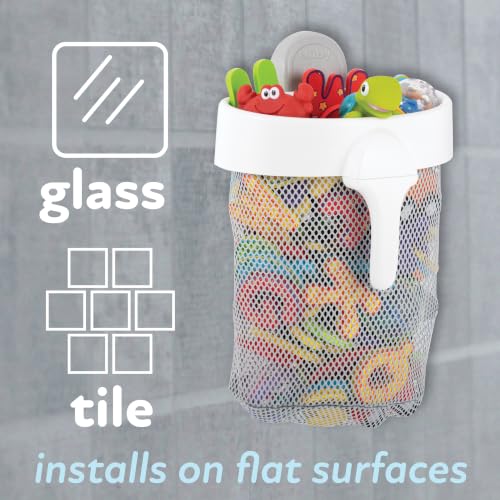 Nuby Quick-Dry Mesh Bath Toy Caddy & Storage Organizer with Suction Hanger