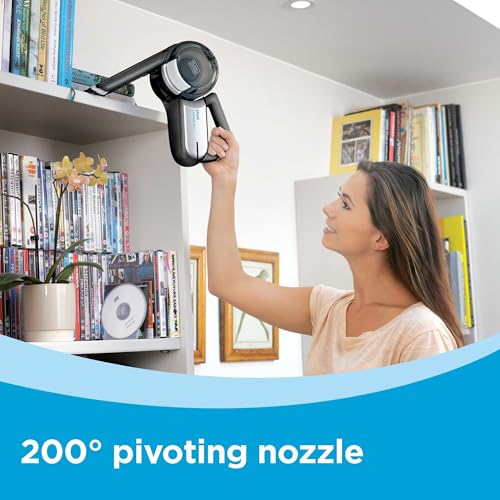 20V MAX Cordless Handheld Vacuum with Pivoting Nozzle for Home and Car