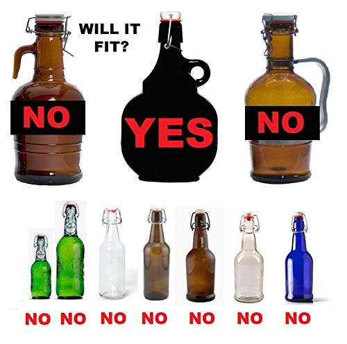 Replacement Flip Top Cap with Permanent Gasket for Glass Growlers