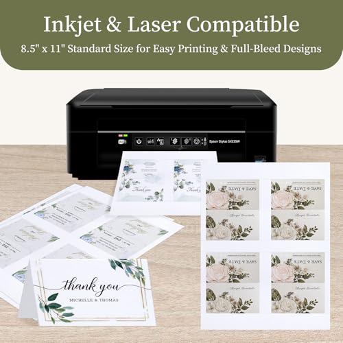 Printable Place Cards 2" x 3.5" - 160 Pack Blank White Tent Cards