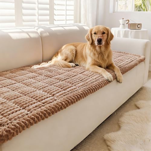 Non-Slip Dog Couch Cover - Soft Plush Pet Sofa Furniture Protector
