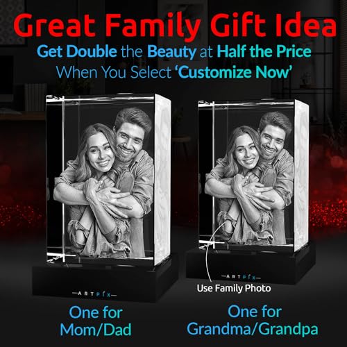 Personalized 3D Laser-Engraved K9 Crystal Photo Keepsake Custom Gift