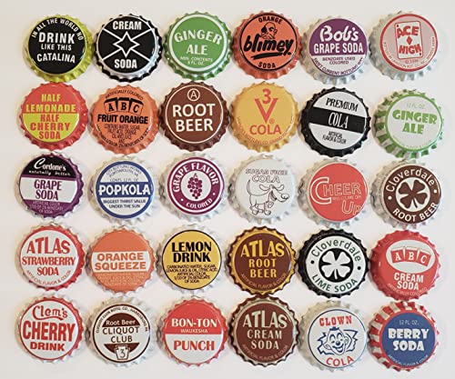 100 Vintage-Style Soda Bottle Caps, 1.25-Inch Unused Crown Caps