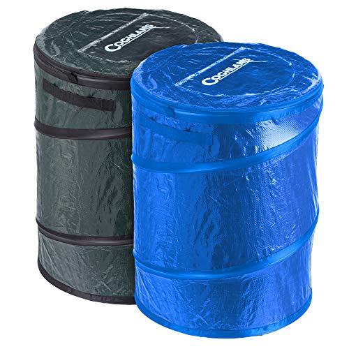 Coghlan's Pop-Up Lightweight Trash & Recycle Can ? Collapsible Dual-Purpose Bin for Camping, RV, and Travel ? Durable, Compact, and Easy to Store ? 29.5 Gallon