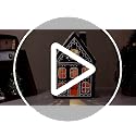 LED Gingerbread House Decorations – 2-Piece Ceramic Tabletop Nativities
