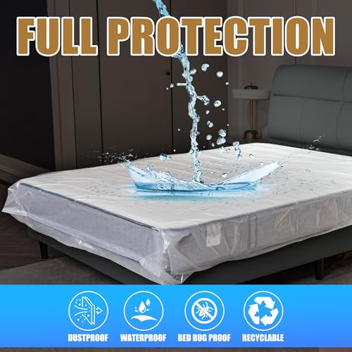 PROMORE Full Size Plastic Mattress Bag for Moving & Storage - 1.5 Mil