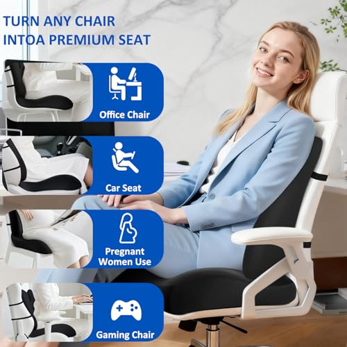 Ergonomic Lumbar Support Pillow & Seat Cushion for Back Pain Relief
