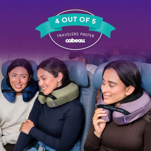Travel Neck Pillow with Seat Strap & Head Support Technology