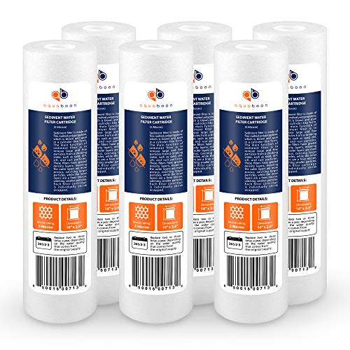5 Micron 10 x 2.5 Whole House Sediment Water Filter Replacement - 6 Pack
