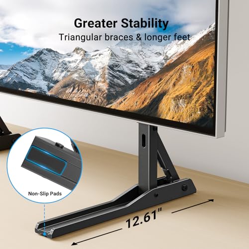 Universal Tabletop TV Stand Base for 20-75 Inch TVs - Height Adjustable