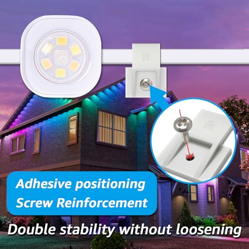 150pcs Outdoor LED Light Mounting Clips with Screws for Extension Cords
