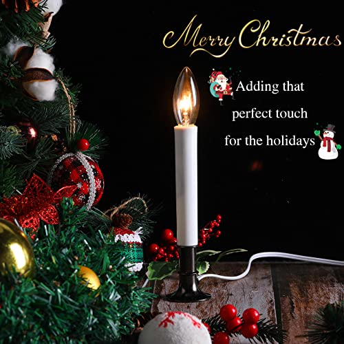 8-Pack Electric Window Candles with Auto On/Off Sensor, 7W Bulbs
