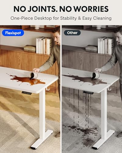 48-Inch Electric Standing Desk with 4 Memory Presets, White