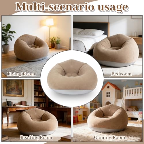 2-Pack Inflatable Outdoor Couch with Pump - Portable Camping Bean Bag Chair