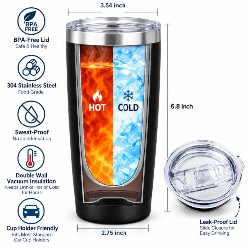 Funny 20 oz Bosses Day Tumbler - Stainless Steel Anti-Leak Gift for Women