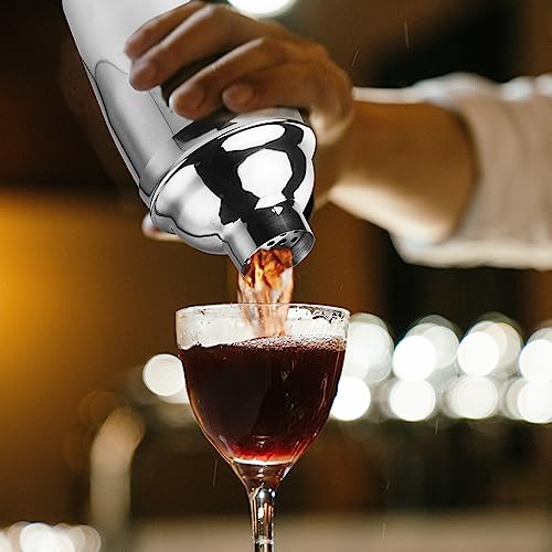 Ohtomber Silver 24oz Stainless Steel Cocktail Shaker Set Bar Bartender Kit