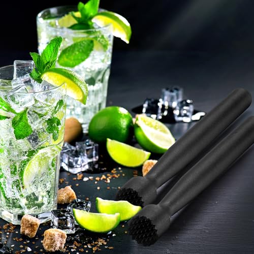 Baderke 8 Inch Plastic Cocktail Muddler Classic Set of 8 - Bar & Drink Tools