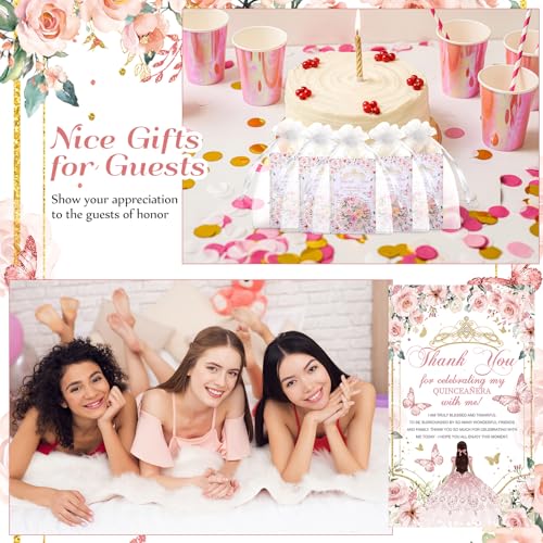 30-Piece Quinceanera Party Favors Set with Pocket Mirrors and Gift Bags