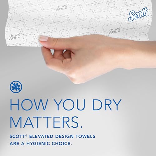 High-Capacity Hard Roll Paper Towels - White, Bulk 6 Rolls x 950 ft