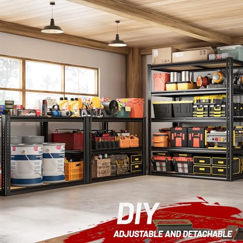Heavy Duty 5-Tier Garage Shelving Unit, 72" Metal Storage Shelf