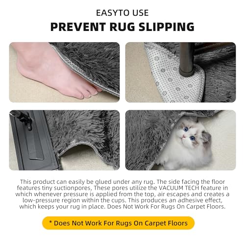 Non-Slip Rug Grippers - Washable & Reusable Carpet Tape for Hardwood Floors