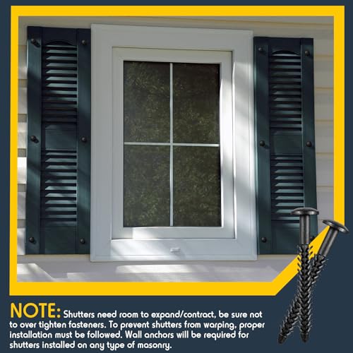 12 Pack Vinyl Shutter Fasteners, UV Resistant Exterior Shutter Spike Loks