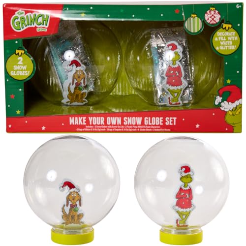 DIY Snow Globe Craft Kit for Kids - Includes 2 Globes, Glitter and Stickers