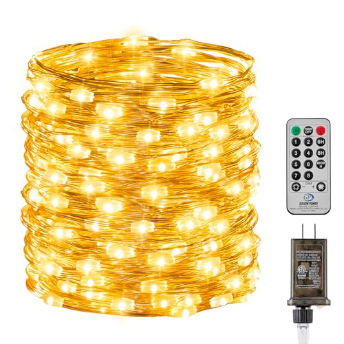 Minetom 66Ft 200 LED Fairy Lights USB Powered Waterproof Copper String Lights